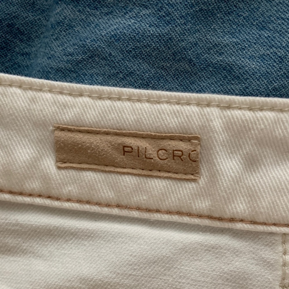 LAST CHANCE! Pilcro Women's Joey High Rise Wide Leg White Jeans - Picture 7 of 9